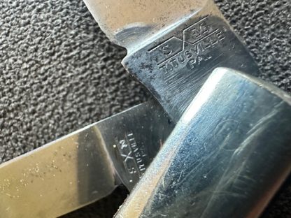 Old Vintage Antique Schatt & Morgan Coke Bottle knife waterfall & red shield - Image 6