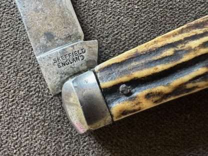 Old Vintage Antique Harrison Bros & Howson Stag Hawkbill Pruner Knife "Alpha Pruner" - Image 7