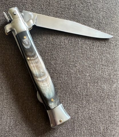 Old Vintage Antique Italian Manual stiletto Lock Back Knife 8 3/4" - Image 2