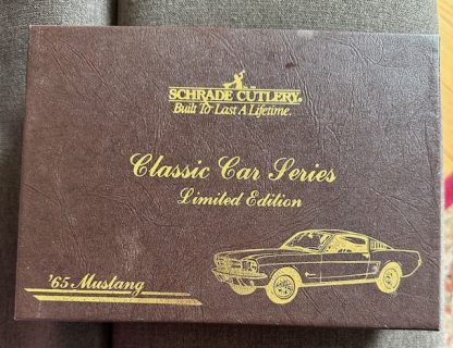Vintage Schrade USA Classic Car series Scrimshaw 65 Mustang Knife - Image 5