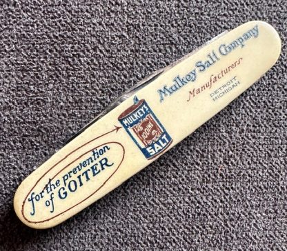Old Vintage Antique Parisian Novelty co Advertising Knife Mulkey Salt Co - Image 4