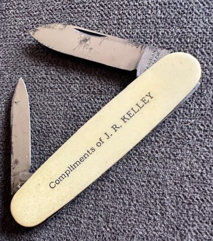 Old Vintage Antique Parisian Novelty co Advertising Knife Mulkey Salt Co - Image 2