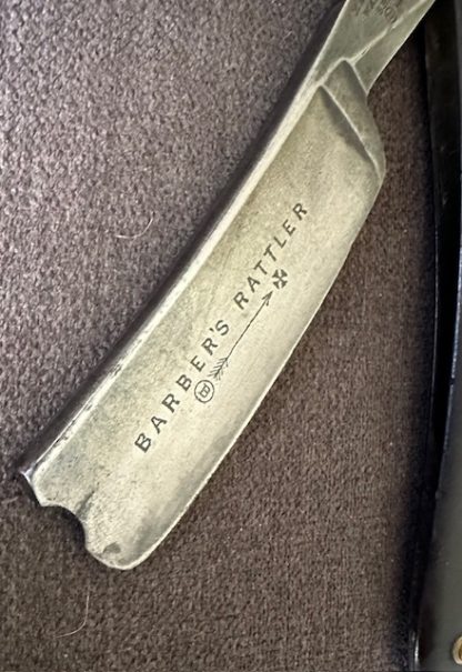 Antique Wade & Butcher Barber's Rattler Straight Razor 7/8" + - Image 2
