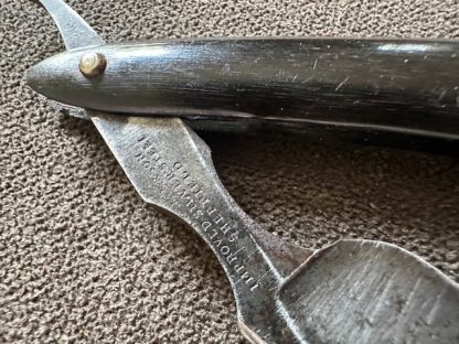 Antique Ashton & Jackson finger groove Straight Razor 7/8" - Image 4