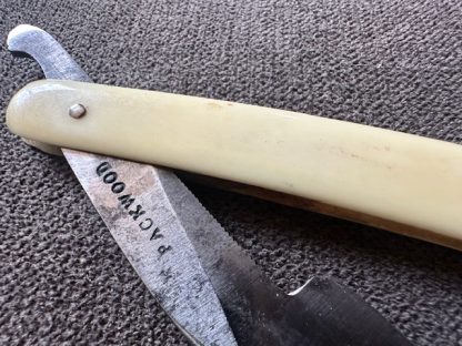 Antique Packwood Stub Tail Straight Razor 3/4" - Image 5