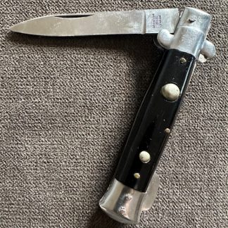 Old Vintage Japan False Button Stiletto Manual Knife 7" Lock Back