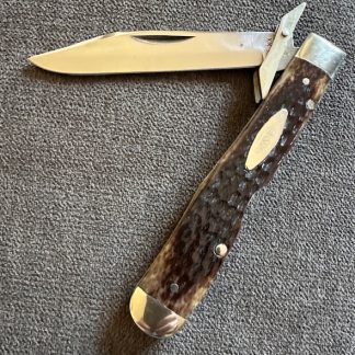 Old Vintage 1980 10 Dot Case XX 6111 1/2 L Cheetah Swing Guard Knife