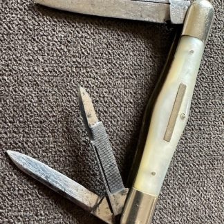 Old Antique Vintage Phoenix Knife Co Phoenix  NY Swell Center Pearl Whittler Knife