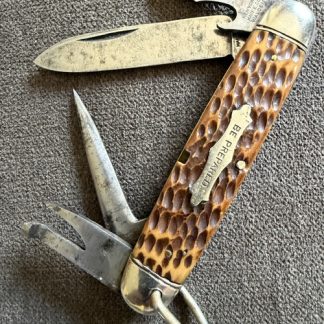 Old Antique Vintage New York Knife Co Hammer Brand Boy Scout Knife Be Prepared Etch
