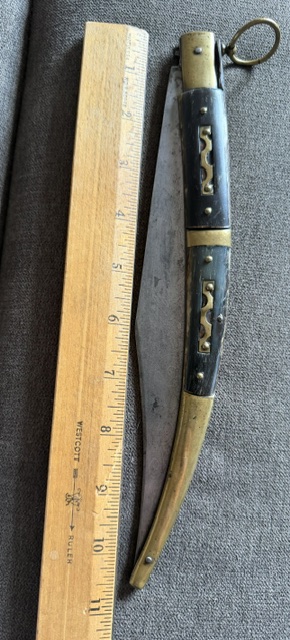 Old Antique Vintage French or Spanish Navaja Knife Albacete 20" open Despose - Image 3