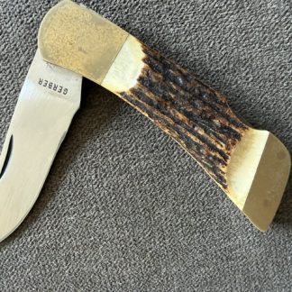 Vintage Gerber Stag Sportsman lock back Knife